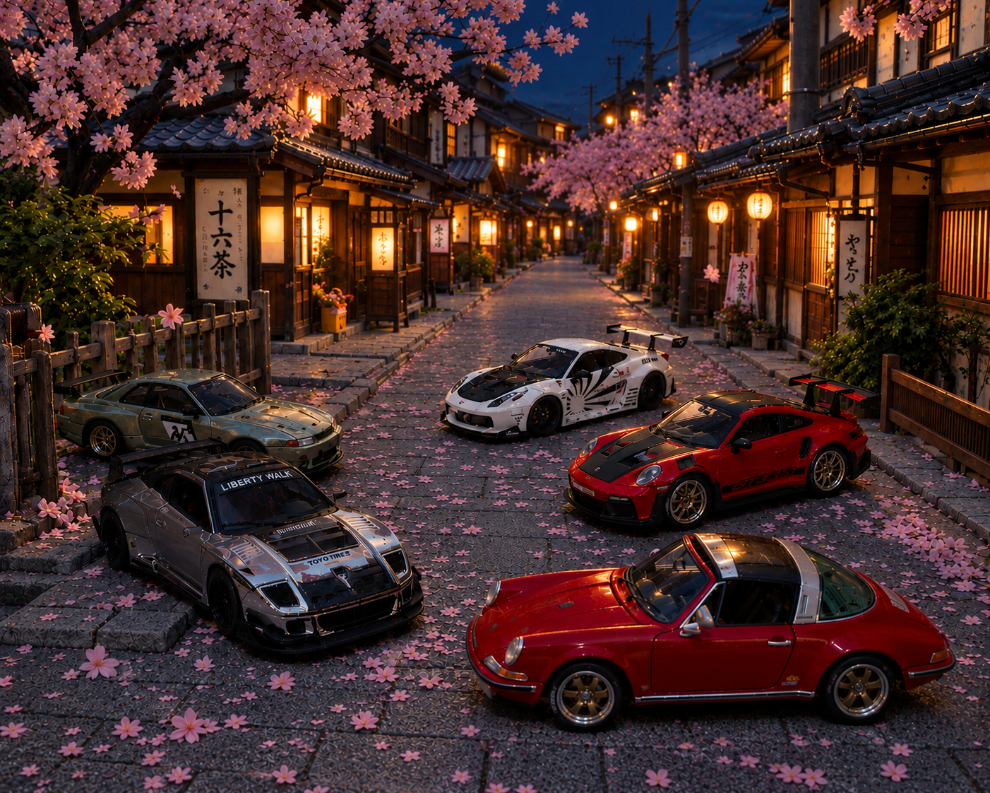Diecast car diorama showroom